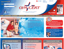 Tablet Screenshot of gymcert.com